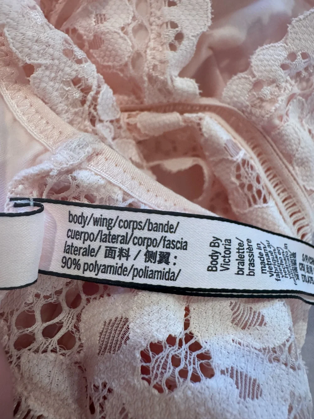 Victoria’s Secret pink lace bralette